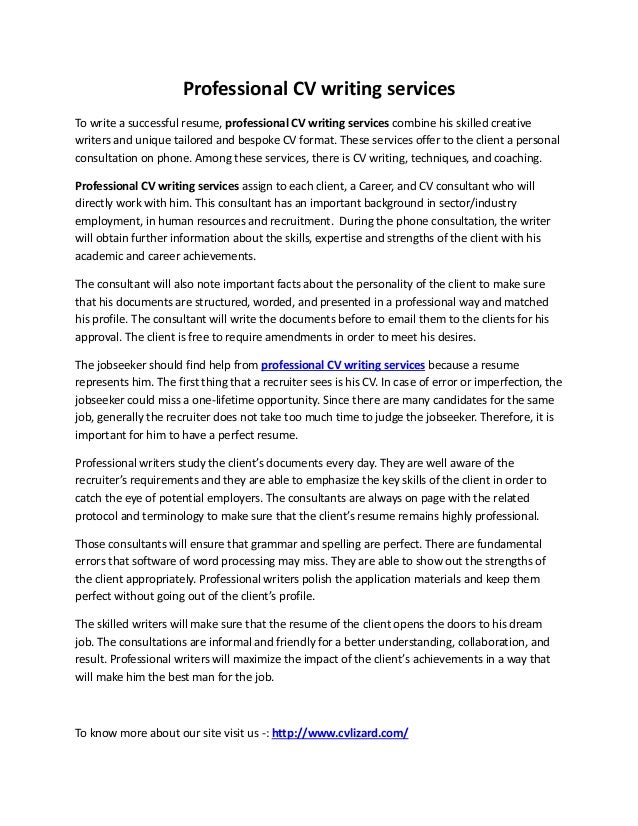 professional cv writing services