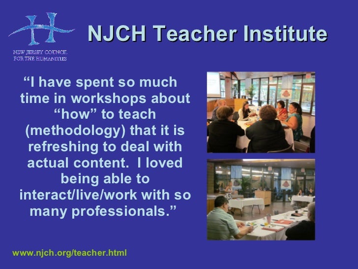 Teacher Institute Professional Development for New Jersey Educators