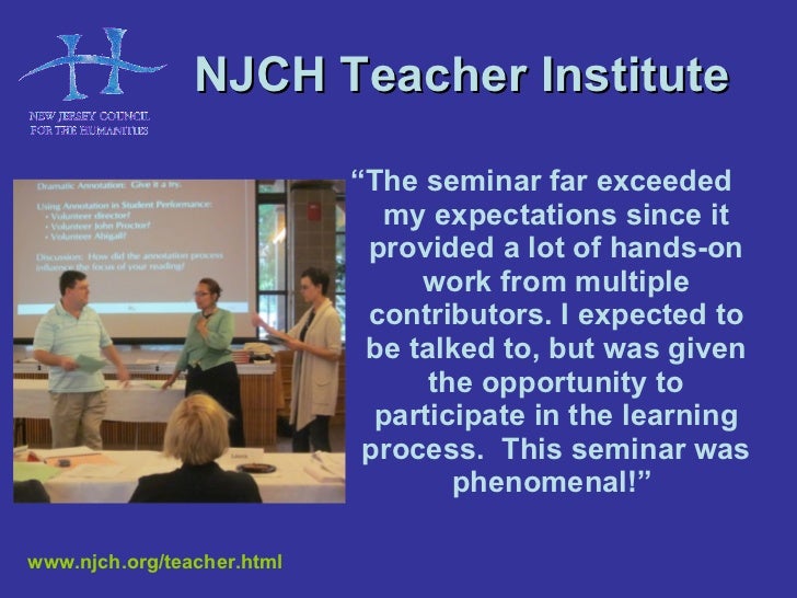 Teacher Institute Professional Development for New Jersey Educators
