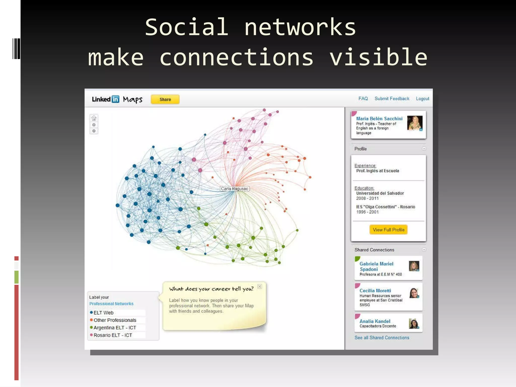 Social networks  make connections visible 