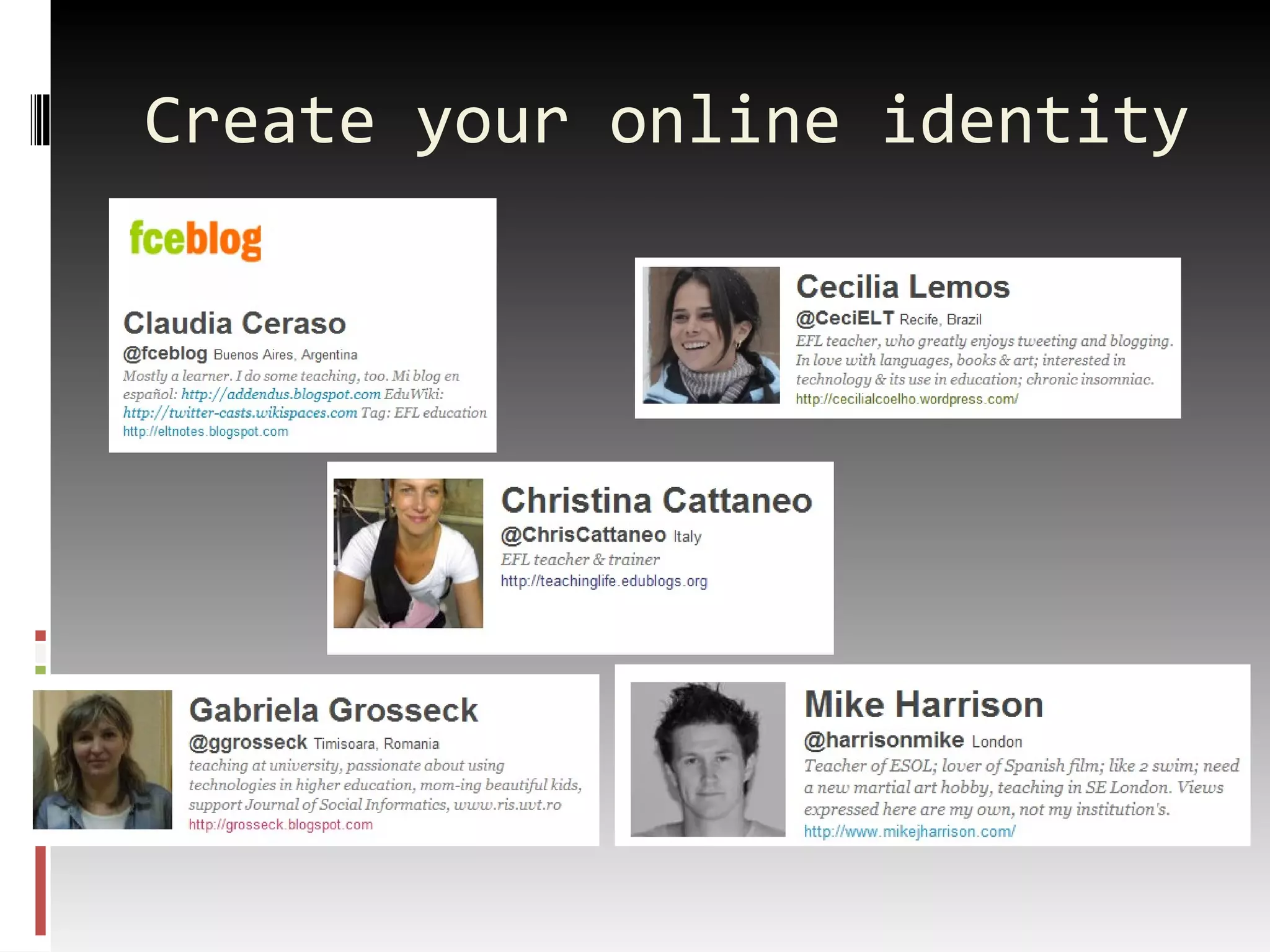 Create your online identity 