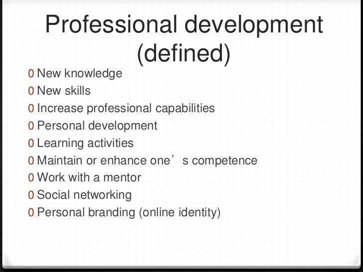 Professional development in challenging times