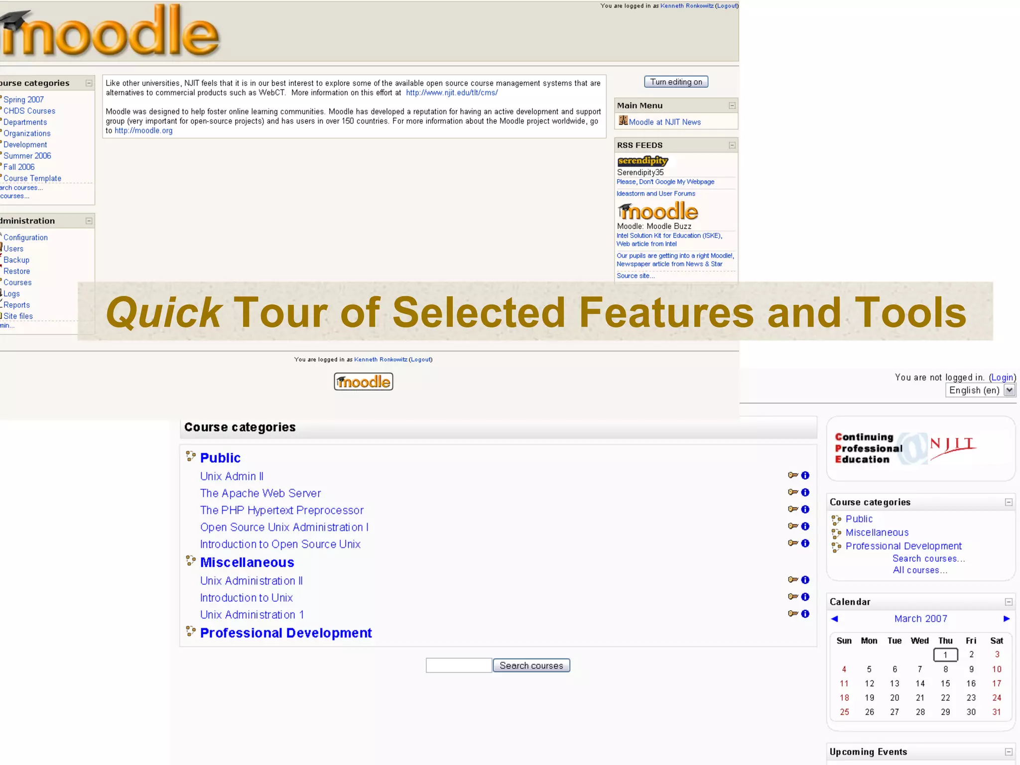 Quick Tour of Selected Features and Tools
 