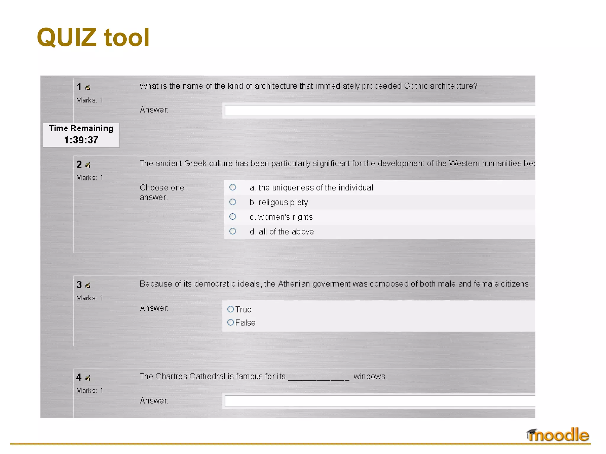 QUIZ tool
 