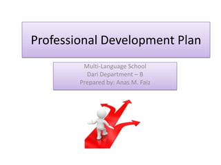 Professional Development Plan Multi-Language School Dari Department – B  Prepared by: Anas M. Faiz  