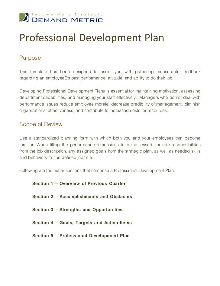 professional development planpurposethis template has been designed to assist you with gathering measurable feedbackregard