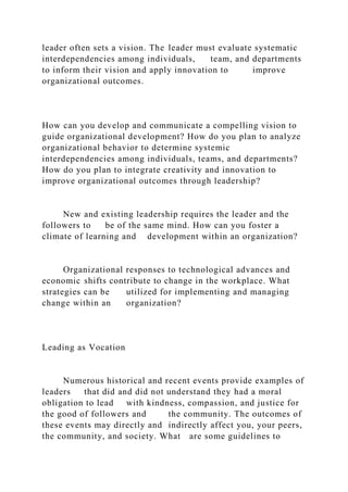 Vocations Examples Professional Development PlanLeadership as a vocation requir.docx