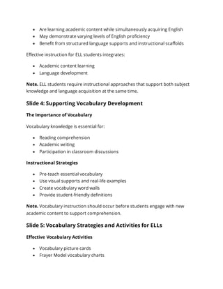 Effective Strategies and Activities for Supporting English Language ...