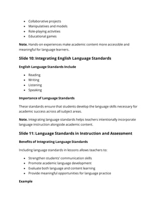 Effective Strategies and Activities for Supporting English Language ...