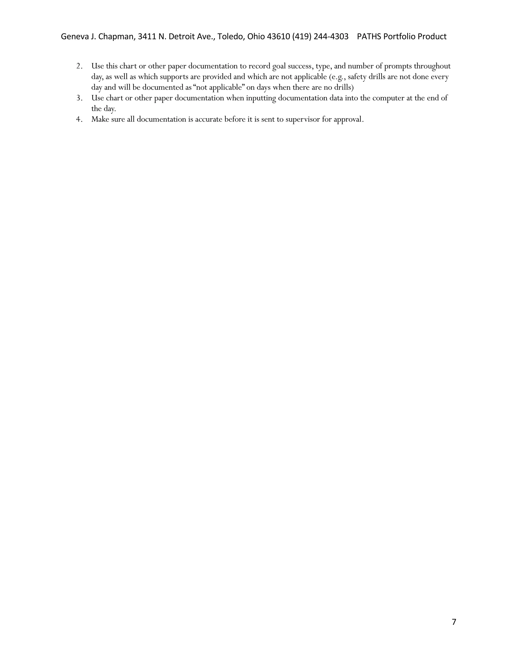 Professional Development Statement