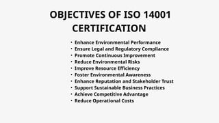 Enhancing Environmental Management Systems: ISO 14001 CERTIFICATION ...