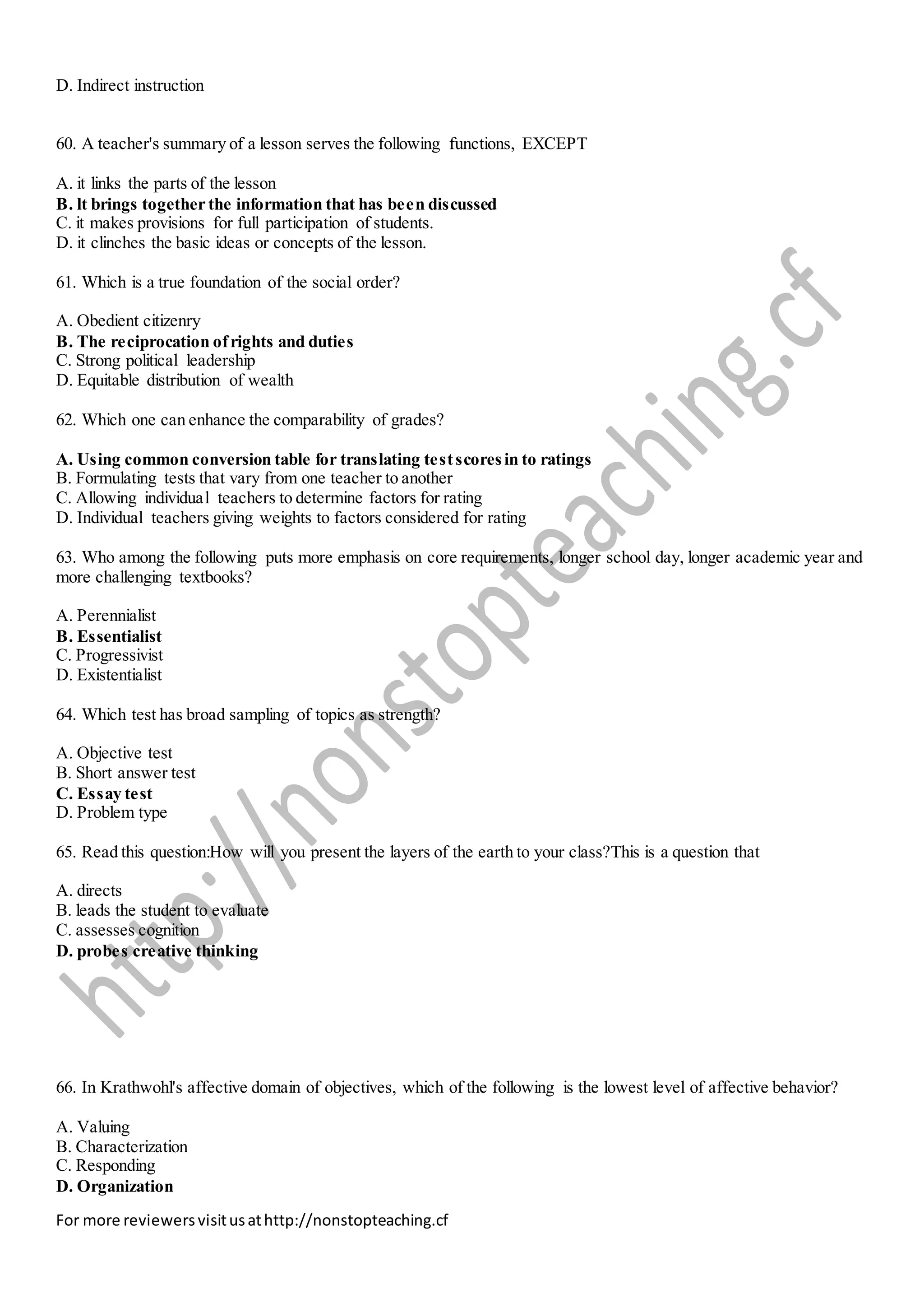 LET Sample Exam Professional education set a | DOCX