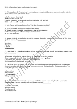 LET Sample Exam Professional education set a | DOCX