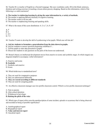 Professional education set a (with highlighted answers) | PDF