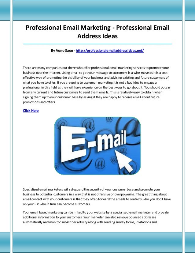 professional email address ideas