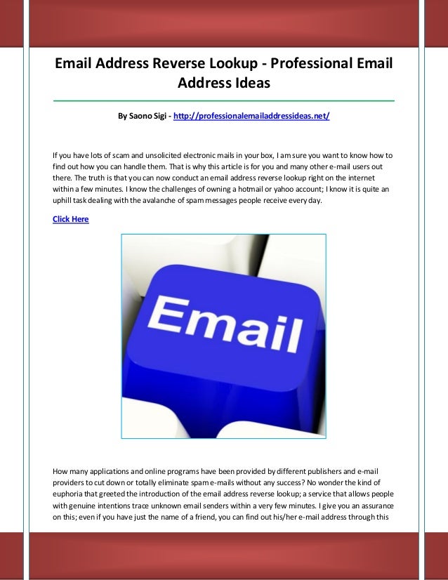 professional email address ideas