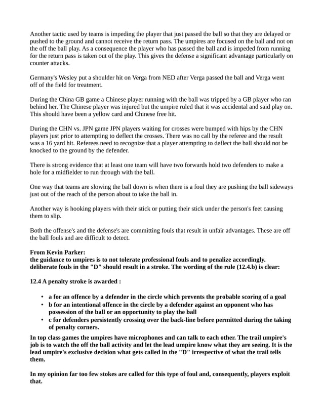 Professional fouls in field hockey PDF