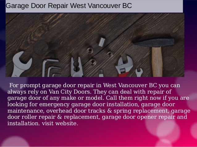 Professional Garage Door Repair In West Vancouver Bc