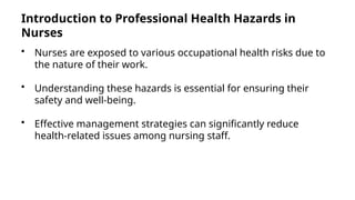 Comprehensive Overview of Professional Health Hazards in Nurses and ...