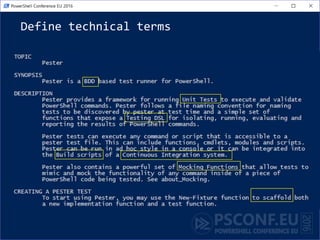 Define technical terms
 