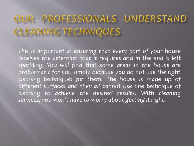 house cleaning techniques