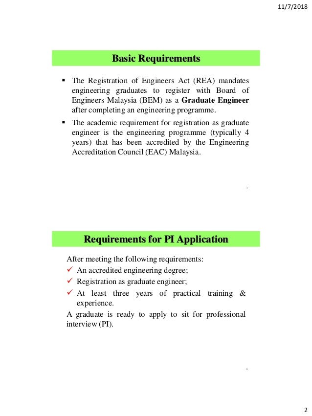 Route to Professional Engineer through IEM/BEM in Malaysia.