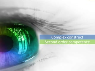 Complex construct
Second order competence
 