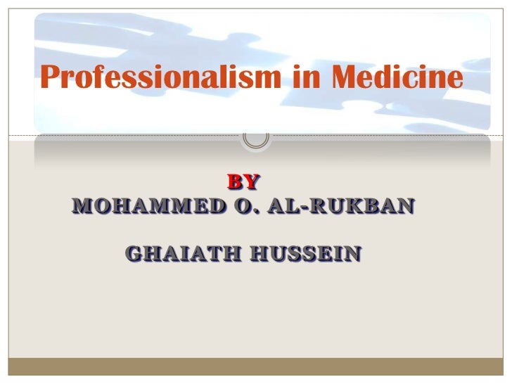 professionalism in medicine
