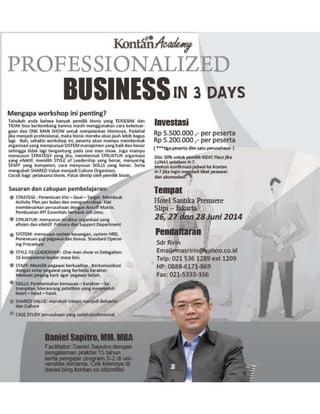 Professionalized business