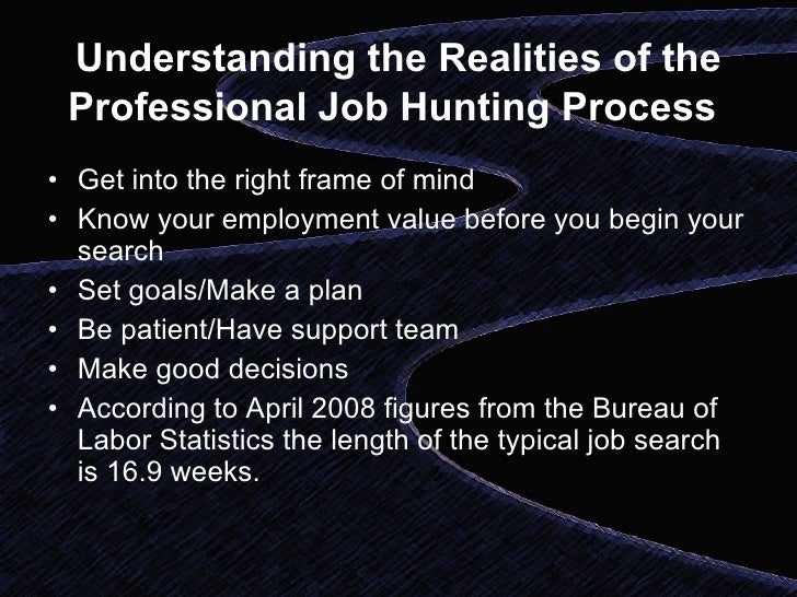 Professional Job Hunting Power Point