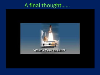 A final thought…… 