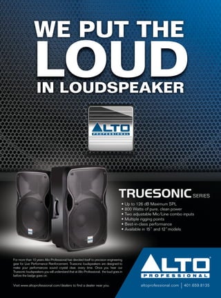 TRUESONIC Series Professional Loudspeakers  