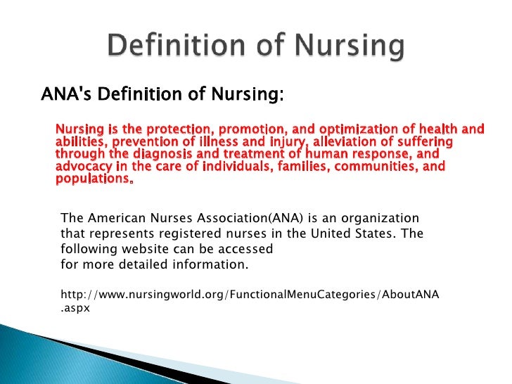 772designs Ana Definition Of Nursing