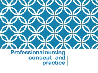 Professional nursing
concept and
practice
 