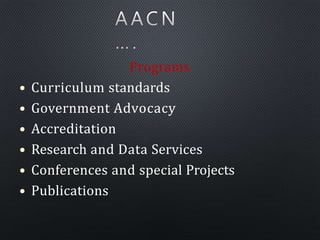 Programs
• Curriculum standards
• Government Advocacy
• Accreditation
• Research and Data Services
• Conferences and speci...