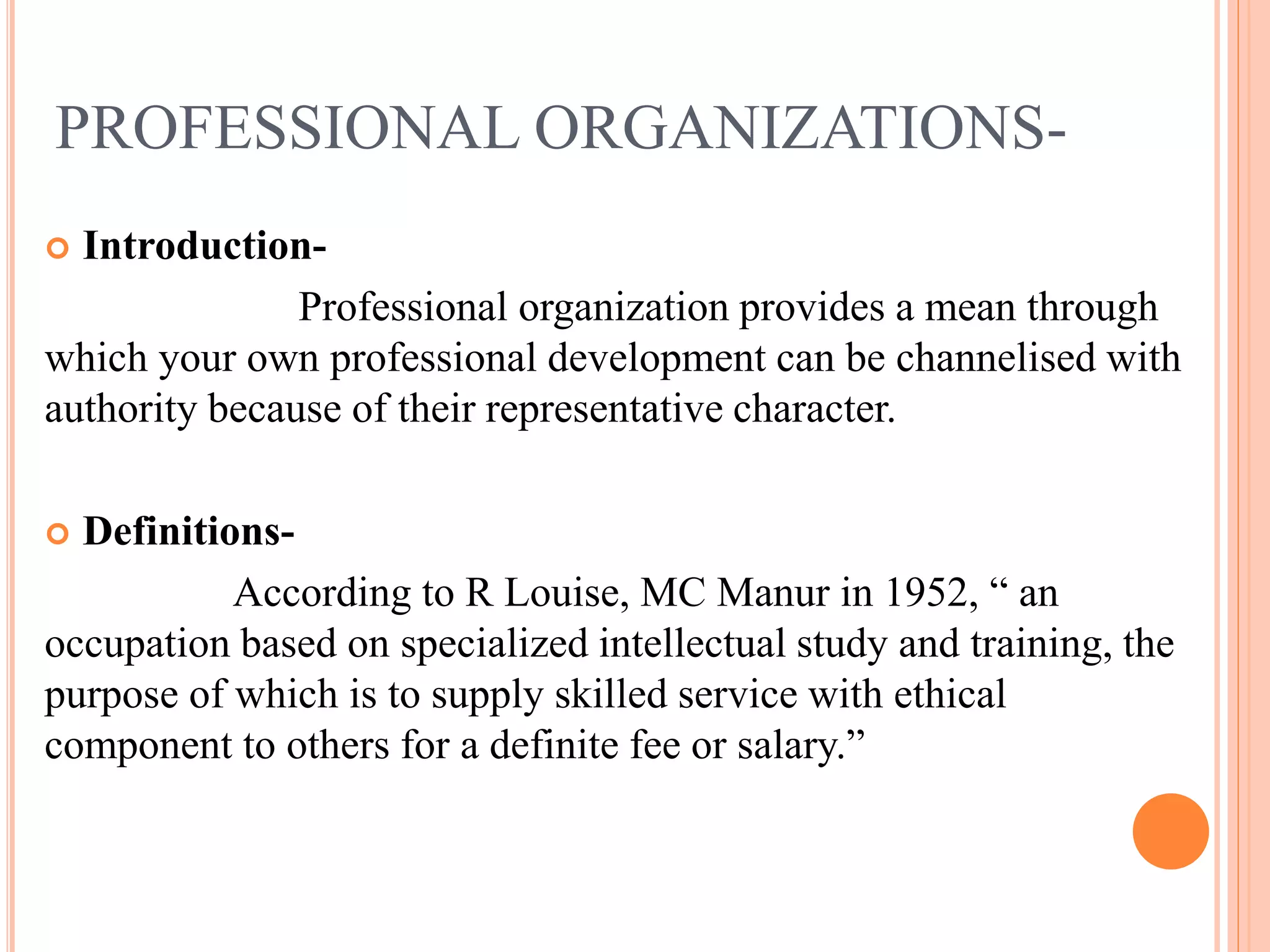 Professional organization | PPTX