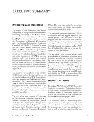Professional peer review of the evaluation function unep | PDF