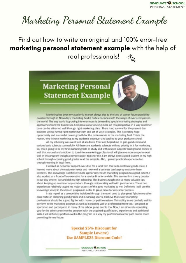 digital marketing personal statement examples