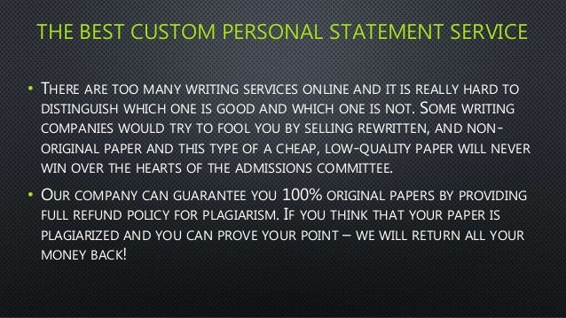 Professional personal statement writing service