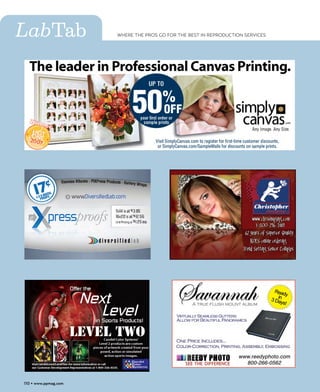 LabTab                WHERE THE PROS GO FOR THE BEST IN REPRODUCTION SERVICES




110 • www.ppmag.com
 
