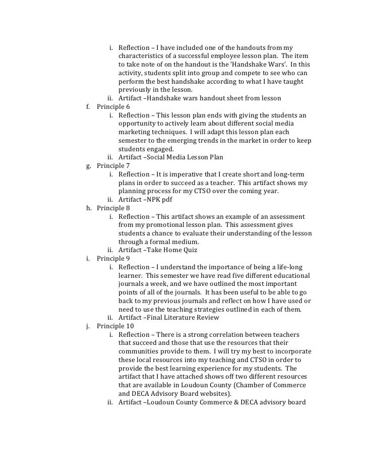 Professional Portfolio Outline Revised