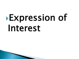 Expression of
Interest
 