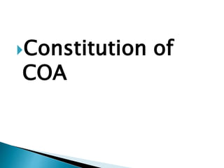 Constitution of
COA
 