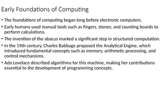 Historical, Social, and Economic Contexts in Computing: Foundations and ...
