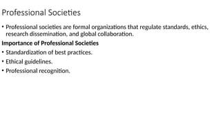 Professional Practices Comprehensive Overview of Professional Practices and Ethics in ...