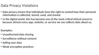 Ethical Challenges in Modern Computing: Privacy, IP, Security, and ...