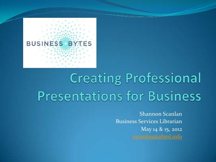 Professional Presentations For Business