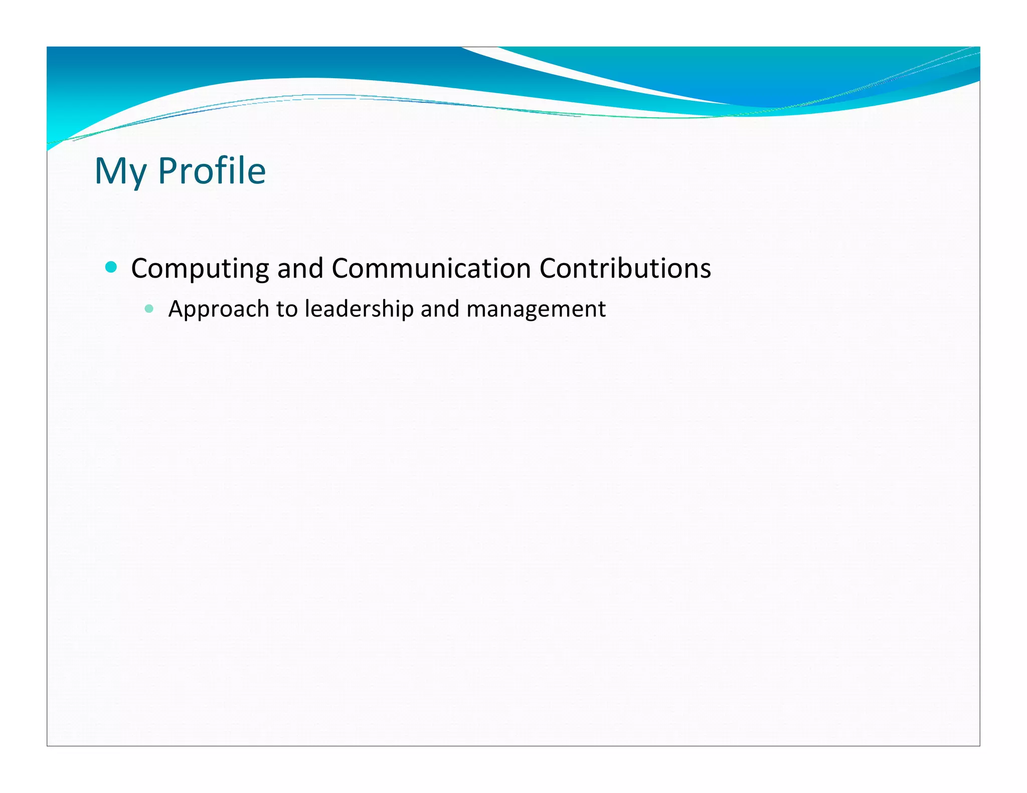 Professional Profile