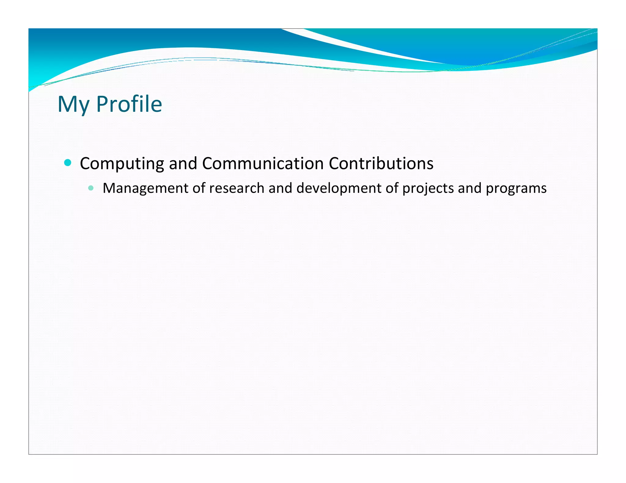 Professional Profile