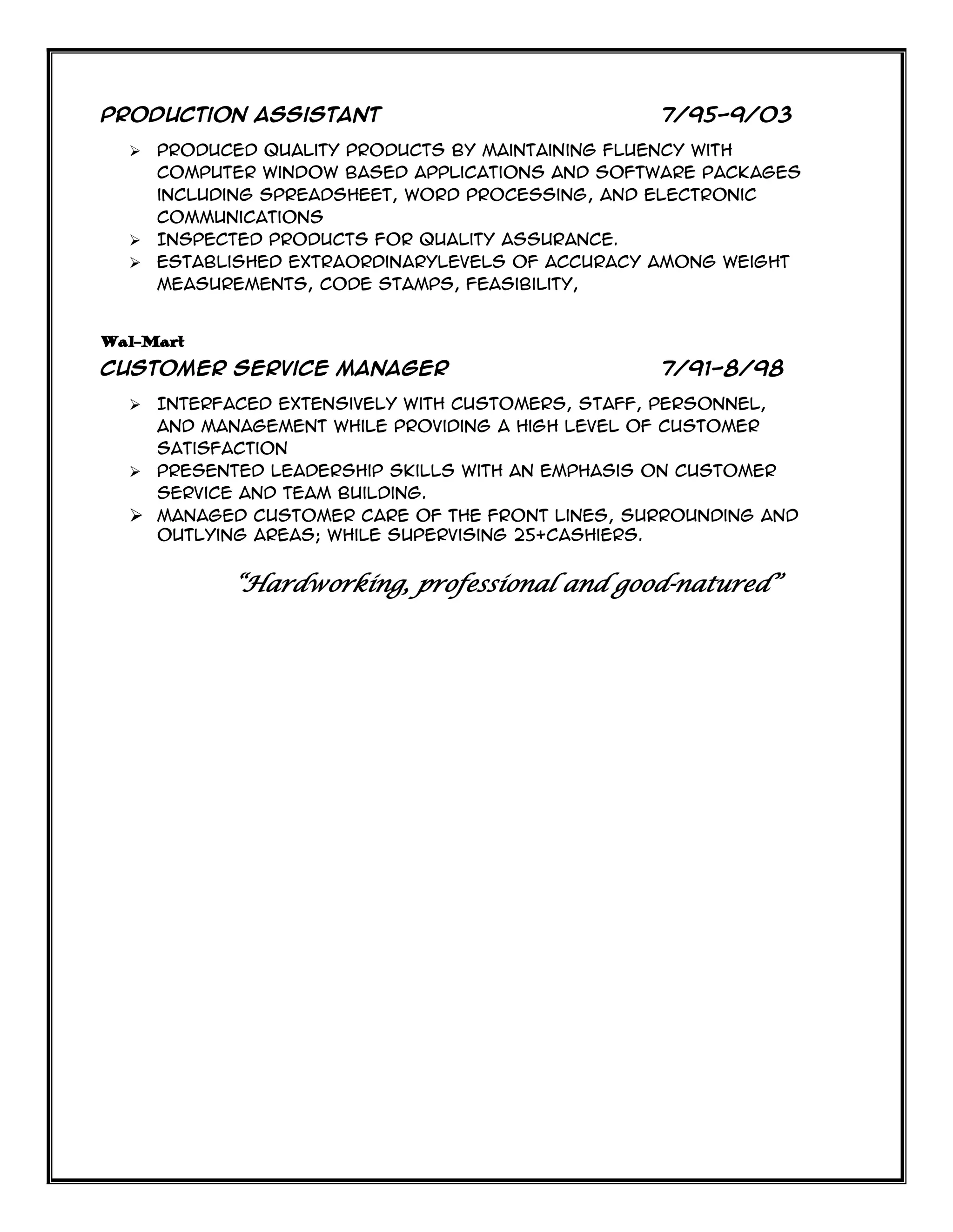 Professional profile resume PDF - Professional Profile Resume 4 2048 